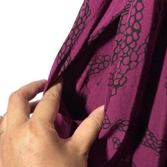 Kahulale’a Aloha Wear Lei Print Criss Cross Strap Maxi Rayon Dress Size L - Picture 7 of 11